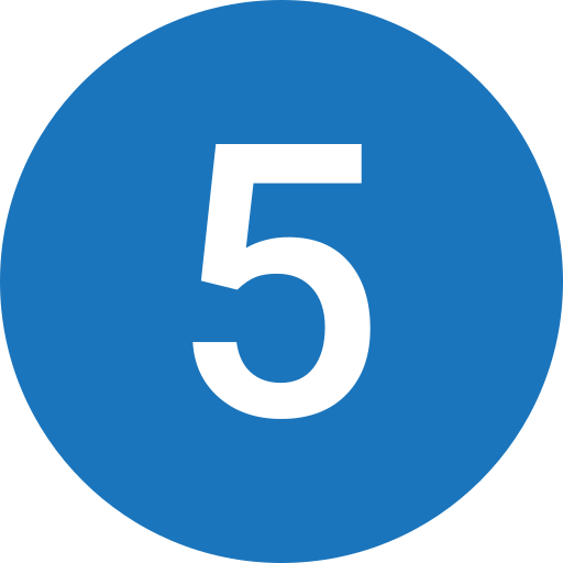 다섯 Generic color fill icon