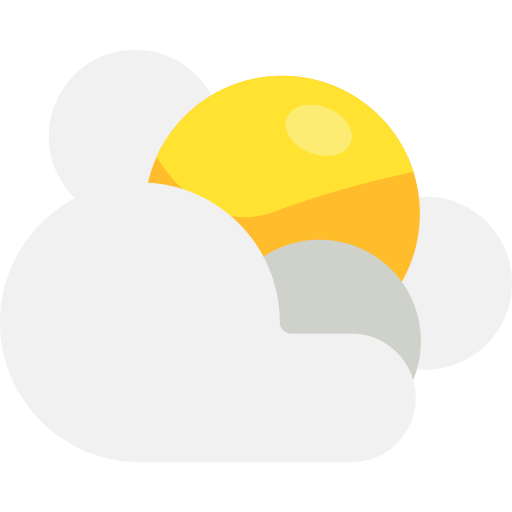 Clouds and sun Generic color fill icon