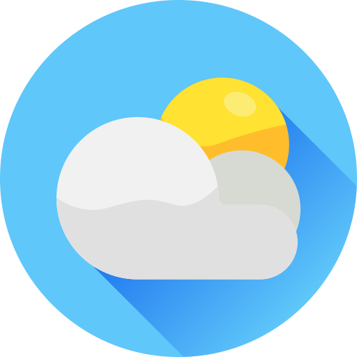 chmury i słońce Generic gradient fill ikona