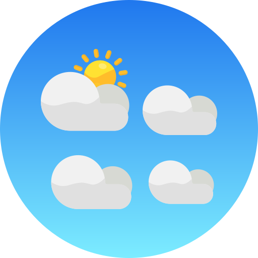 wolken en zon Generic gradient fill icoon