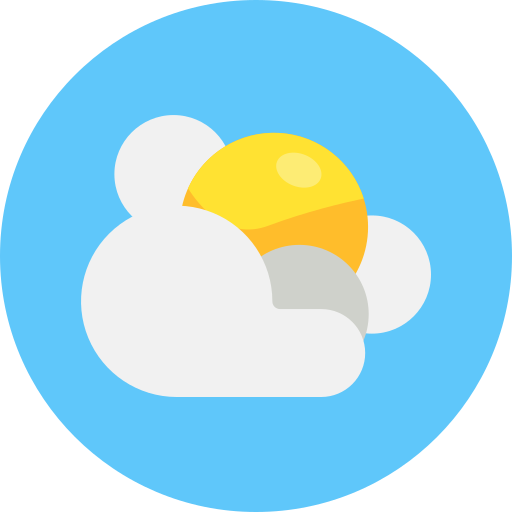wolken en zon Generic color fill icoon