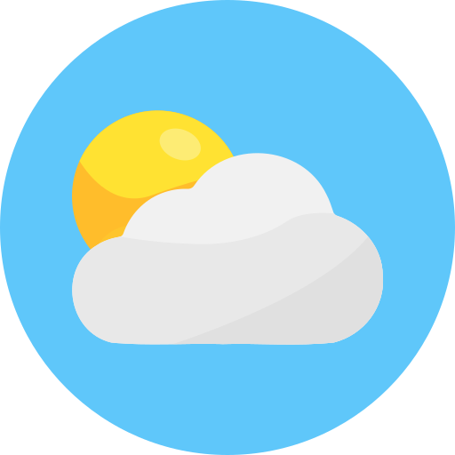 雲と太陽 Generic color fill icon