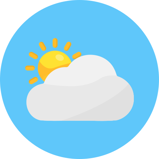 Clouds and sun Generic color fill icon