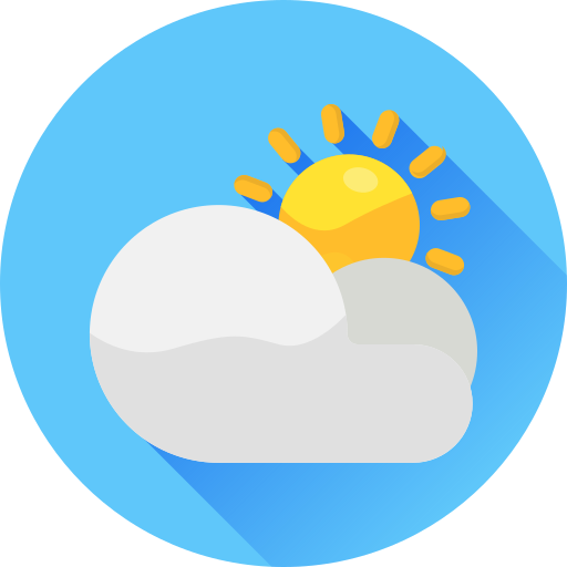 Clouds and sun Generic gradient fill icon