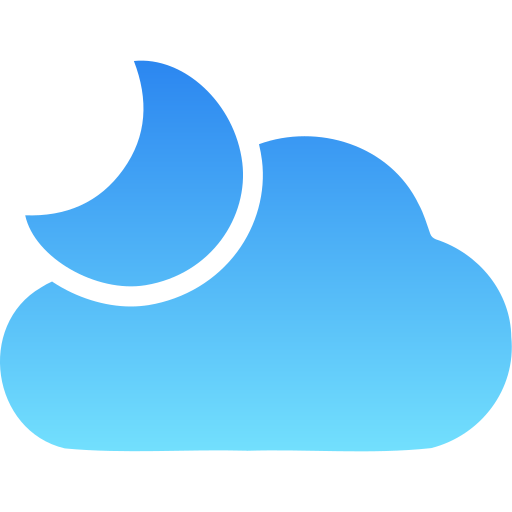noche nublada Generic gradient fill icono