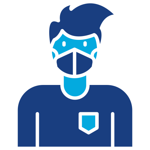 Человек в маске Generic color fill иконка