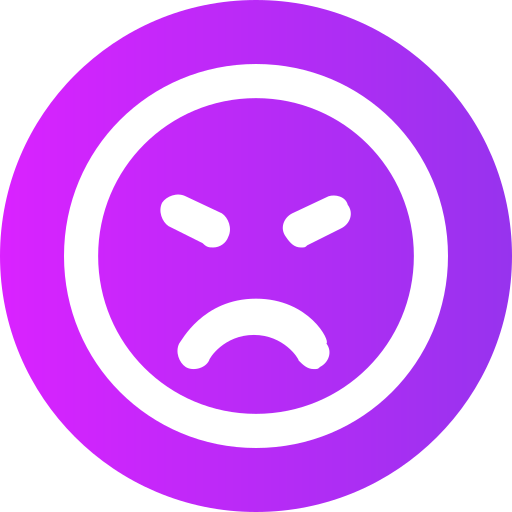 Angry Face Generic gradient fill icon