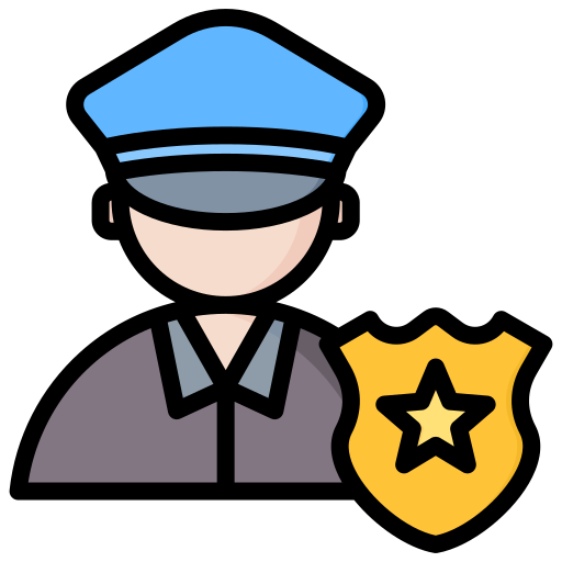 polizia stradale Generic Outline Color icona