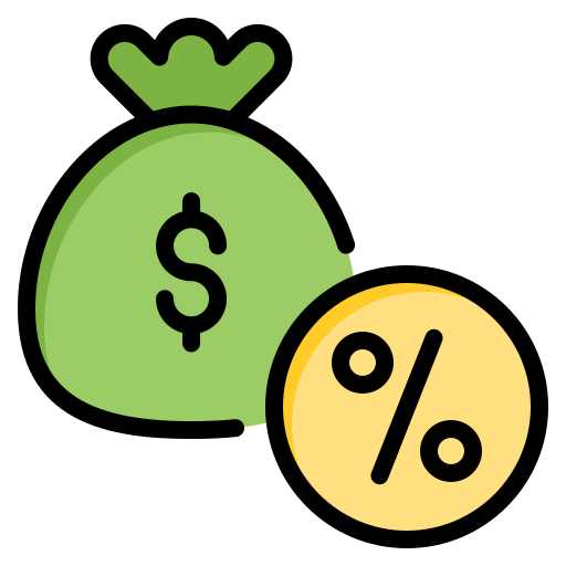 Interest rate Generic Outline Color icon