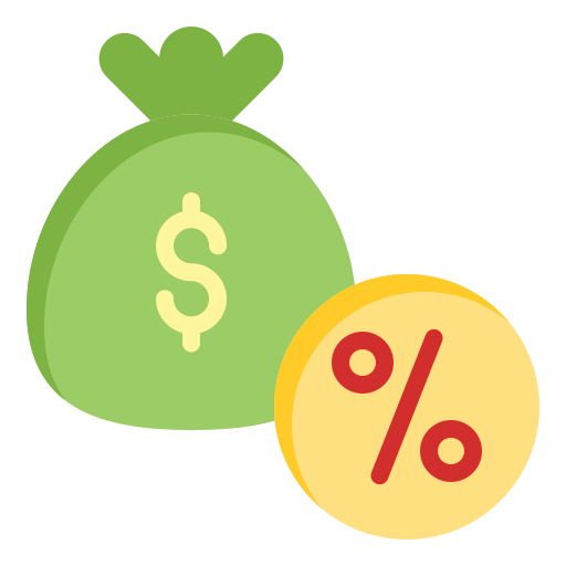 tasa de interés Generic Flat icono