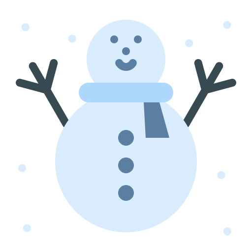 sneeuwman Generic color fill icoon