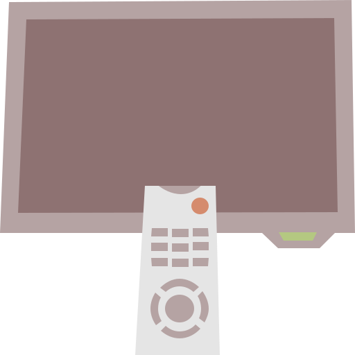 televisor Cartoon Flat icono