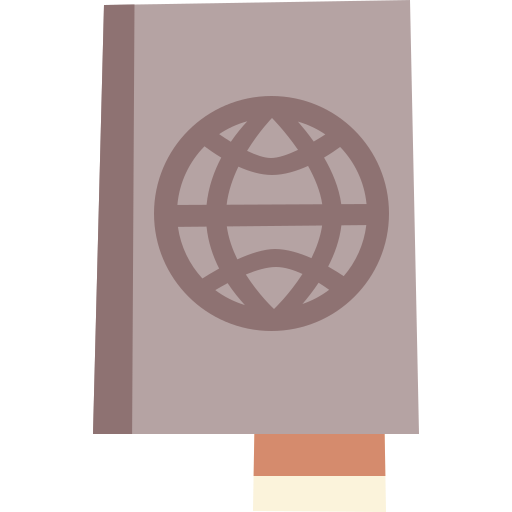 pasaporte Cartoon Flat icono