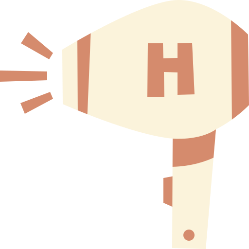 secador de pelo Cartoon Flat icono