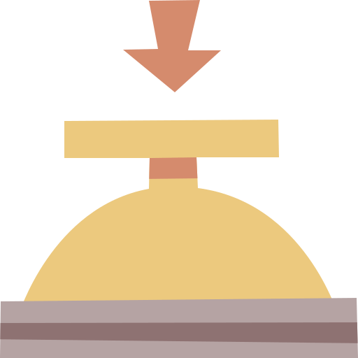 dzwonek hotelowy Cartoon Flat ikona