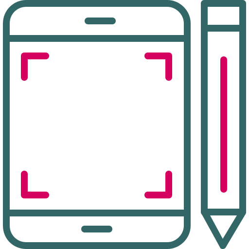 tablette à stylet Generic color outline Icône