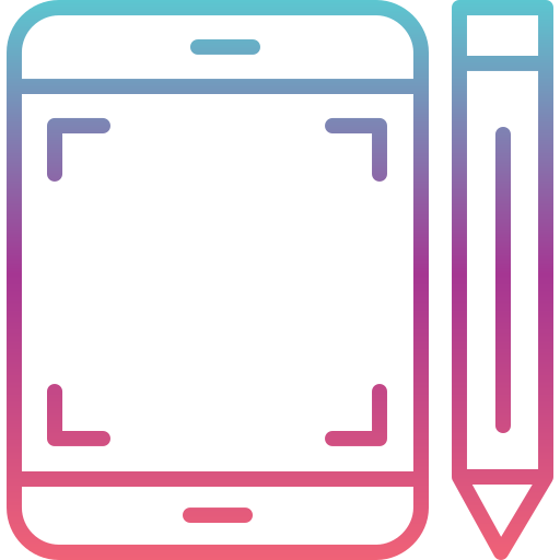 tablet piórkowy Generic gradient outline ikona