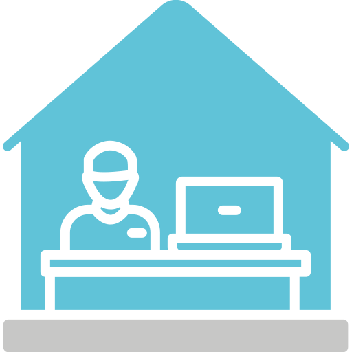 work from home Generic color fill icono