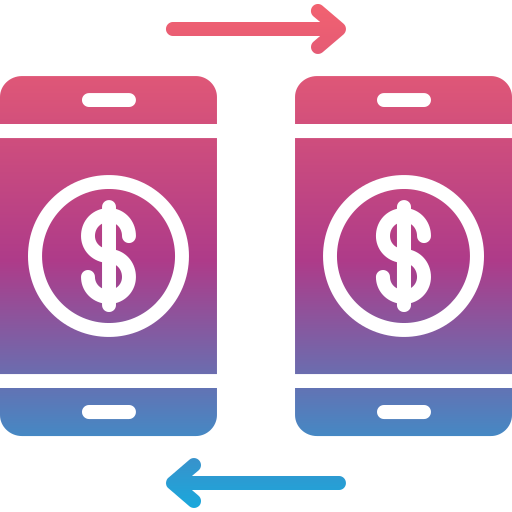 transfer pieniędzy Generic gradient fill ikona