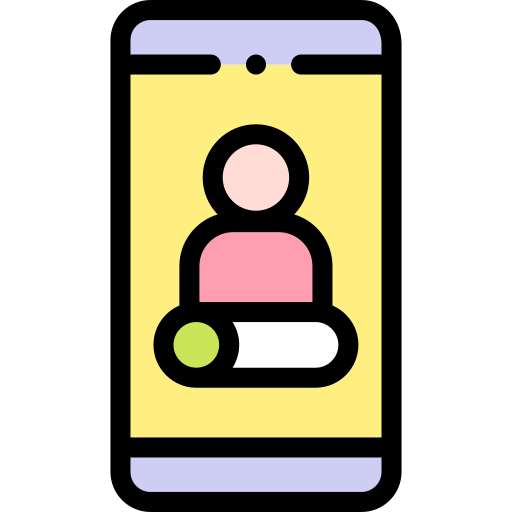videollamada Detailed Rounded Lineal color icono
