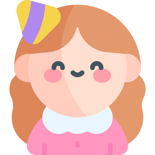Birthday girl Kawaii Flat icon
