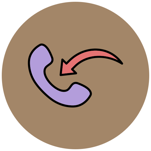 수신 전화 Generic Outline Color icon