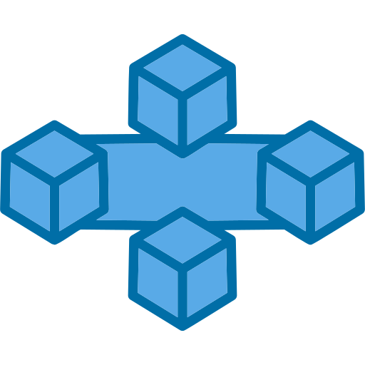 blockchain Generic Blue Ícone