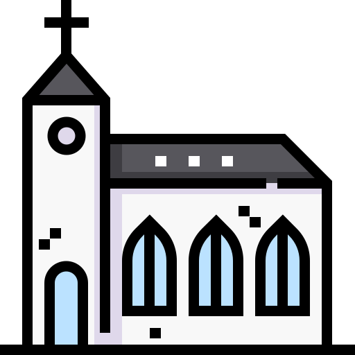 Church Detailed Straight Lineal color icon