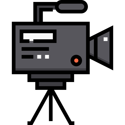 ビデオカメラ Detailed Straight Lineal color icon