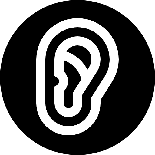 ucho Basic Straight Filled ikona