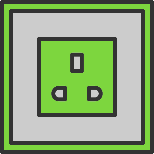 Power Socket Generic Outline Color icon