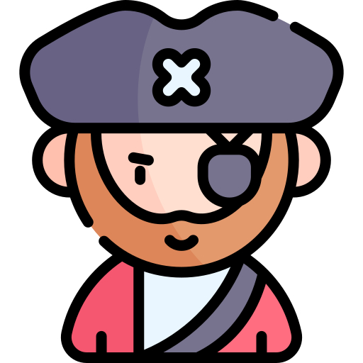 pirat Kawaii Lineal color icon