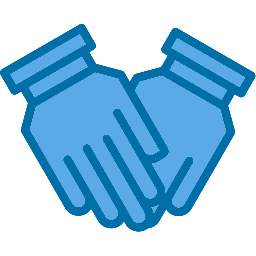 Holding hand Generic Blue icon