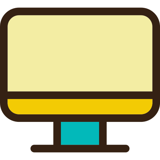 computerscherm Generic Outline Color icoon