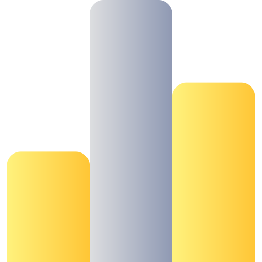 gráfico de columnas Generic Flat Gradient icono