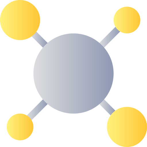 moleculaire structuur Generic Flat Gradient icoon