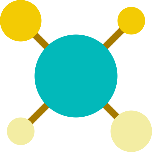 estructura molecular Generic Flat icono