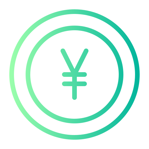 yen Generic gradient outline icoon