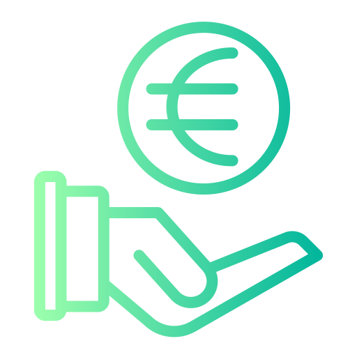 euro Generic gradient outline icoon