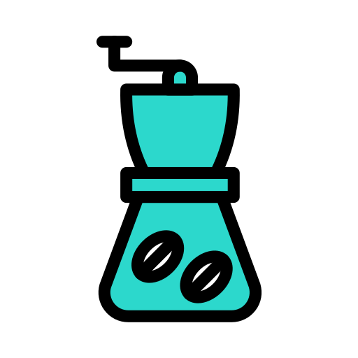 Coffee Grinder Vector Stall Lineal Color icon