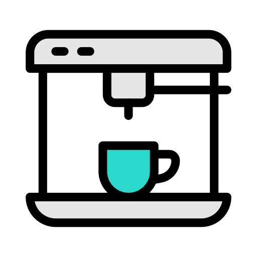 Coffee machine Vector Stall Lineal Color icon