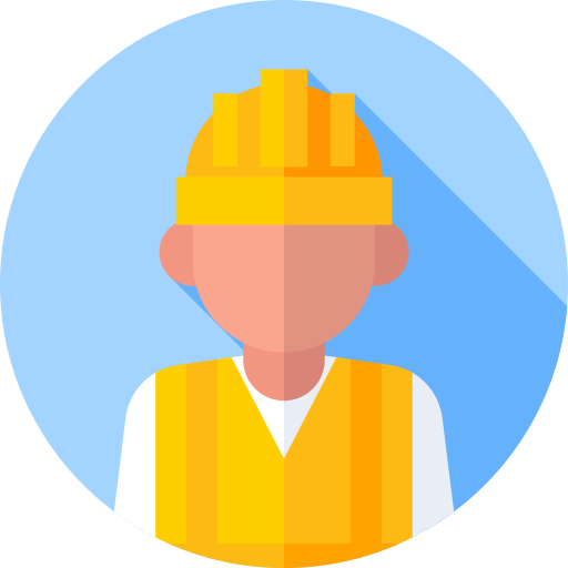 Worker Flat Circular Flat icon