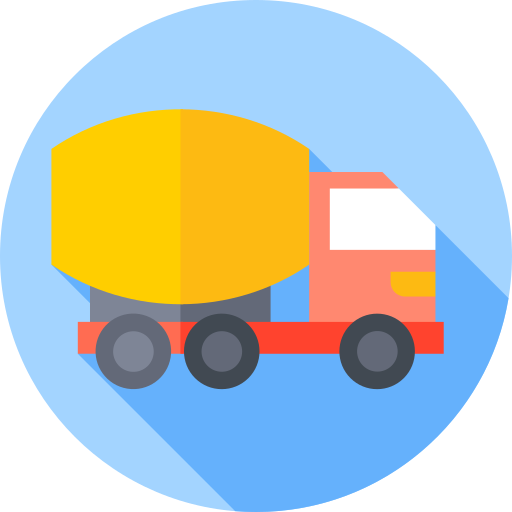 Mixer truck Flat Circular Flat icon
