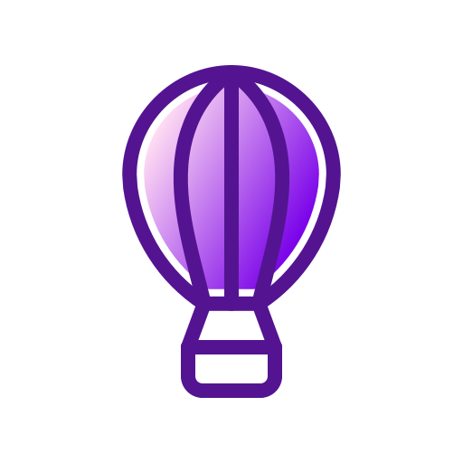 balon na gorące powietrze Generic Lineal Color Gradient ikona