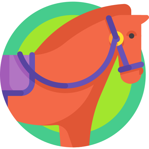 cavallo Detailed Flat Circular Flat icona