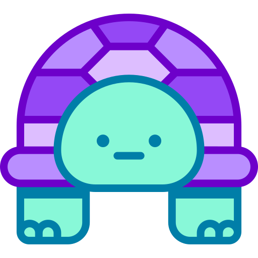 tortuga Retro Neon Lineal color icono