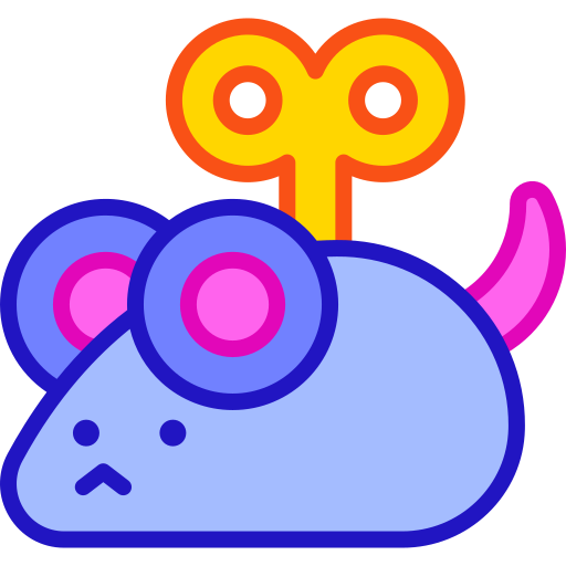Игрушка Мышь Retro Neon Lineal color иконка