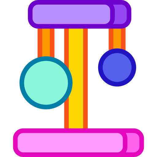 zabawka dla kota Retro Neon Lineal color ikona