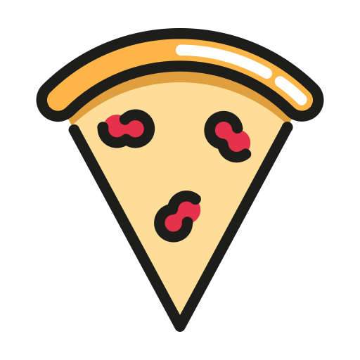 rebanadas de pizza Generic color outline icono