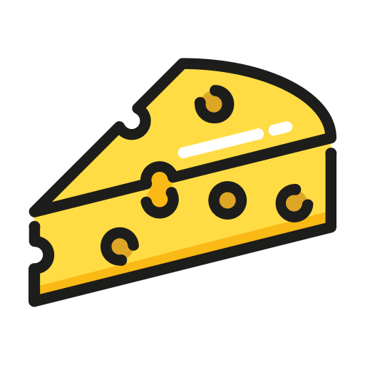 fetta di formaggio Generic color outline icona